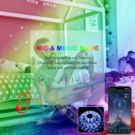 BRAND NEW 5050 RGB LED Strip Bluetooth Remote Lights TV Back Lights Fo