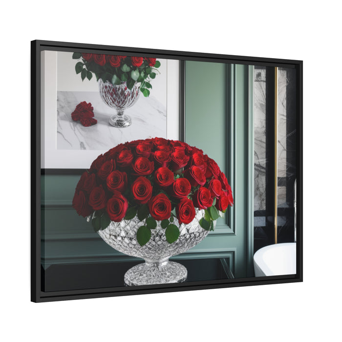 Sustainable Luxe Crystal Rose Vase Wall Decor - Stylish Eco Chic