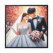 Elegant Lovebirds Matte Canvas Art Print with Sustainable Pinewood Frame - Variety of Sizes Available