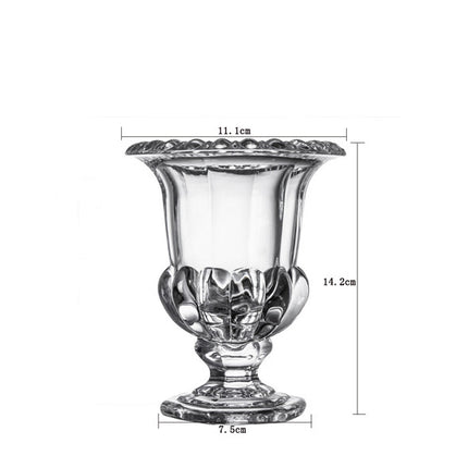 European Style Crystal Glass Thickened Flanged Table Vase Living Room Decor