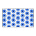 Opulent Blue Daisy Luxury Floor Mat with Non-Slip Backing