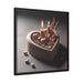 Heartfelt Elegance - Exquisite Valentine Canvas Art with Sleek Black Pinewood Frame