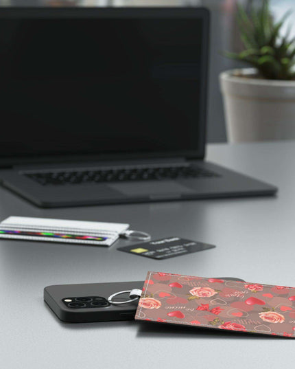 Chic Saffiano Leather Card Holder: A Classy Valentine's Day Accessory