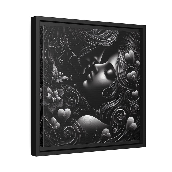 Elite Elegance - Luxe Black Pinewood Framed Matte Canvas