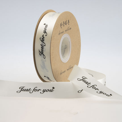 Peekaboo Studio Flower Bouquet Ribbon - Printed English Letters, Durab