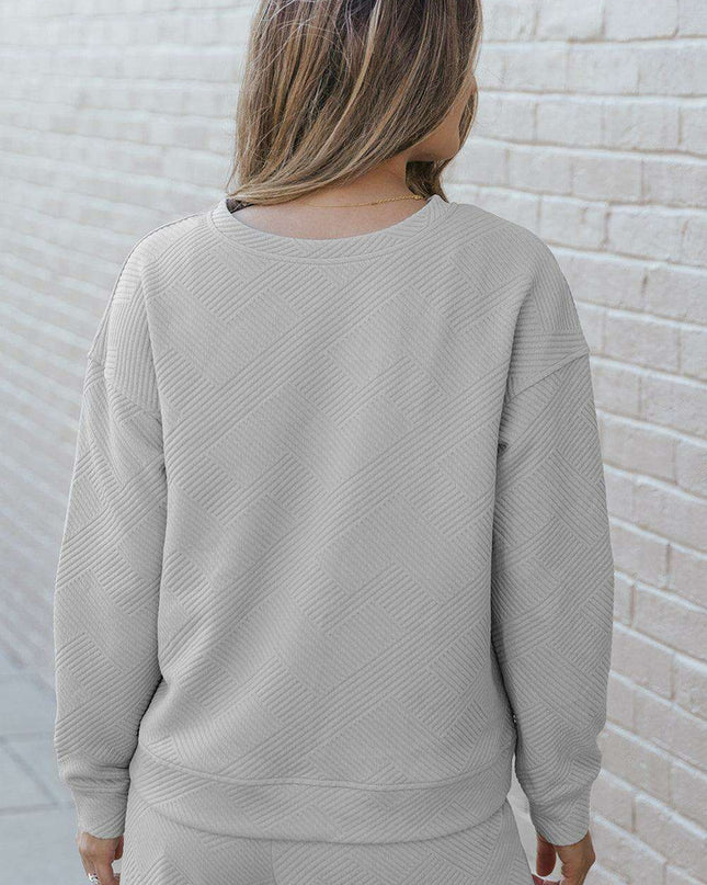 Stylish Gray Textured Lounge Set for Ultimate Relaxation