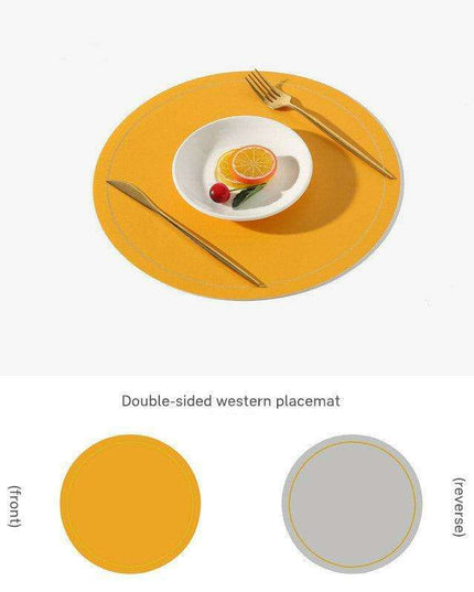 Elegant Circular PVC Leather Dining Placemats for a Luxurious Table Setting