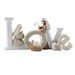 Ornamental European-style Love and Family Resin Decor for Home Desktop or Holiday Gifts