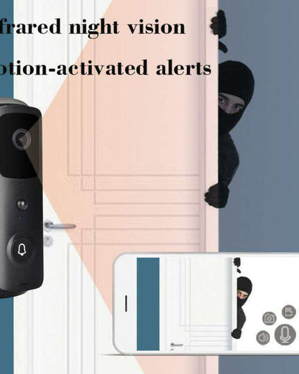 Smart HD Wireless Doorbell Camera with Night Vision & Two-Way Intercom
