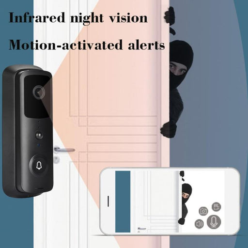 1080P WiFi Smart IP Video Doorbell with Night Vision and Two-Way Voice Intercom