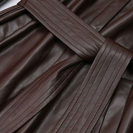 Sophisticated Lace-Up Petite Trench Coat with Elegant POLO Neck