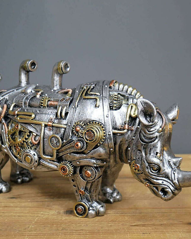 Punk Dog Resin Mechanical Sculpture - Unique Punk Vibe Animal Ornament