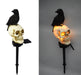 Ethereal Halloween Solar Garden Lights Featuring Skull Crow Designs
