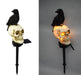 Ethereal Solar Skull Crow Lights for Enchanting Halloween Gardens
