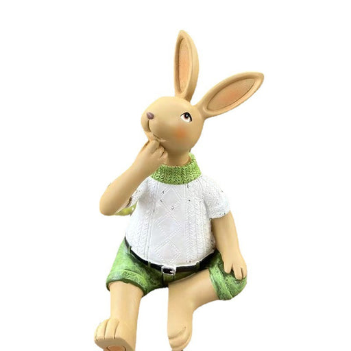 Enchanting Resin Bunny Ornaments for Outdoor Spaces