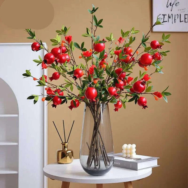 1PC Simulation 5 Heads Pomegranate Fruit