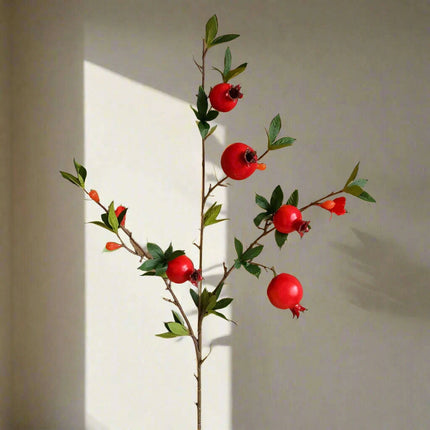 1PC Simulation 5 Heads Pomegranate Fruit..