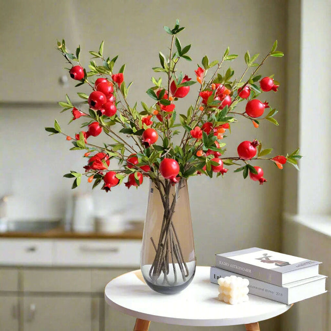 1PC Simulation 5 Heads Pomegranate Fruit