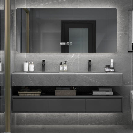 Pre-order Modern Solid Wood Bathroom Vanity Set with Smart Mirror & Sink
