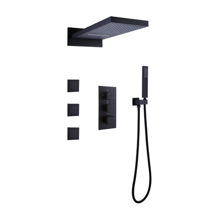 Hidden Luxury Shower System with Built-in Valve, Rainfall Show