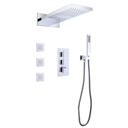 Hidden Luxury Shower System with Built-in Valve, Rainfall Show