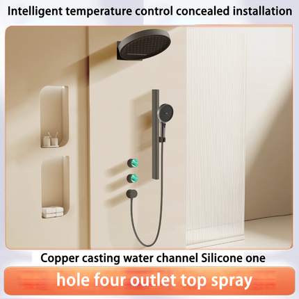 Concealed Shower Set | Full Copper, Digital Disp