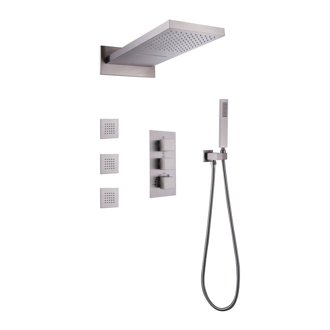 Hidden Luxury Shower System with Built-in Valve, Rainfall Show