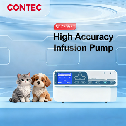 Contec SP770VET Portable Veterinary Infusion Pump With Real Time Automatic Alarm