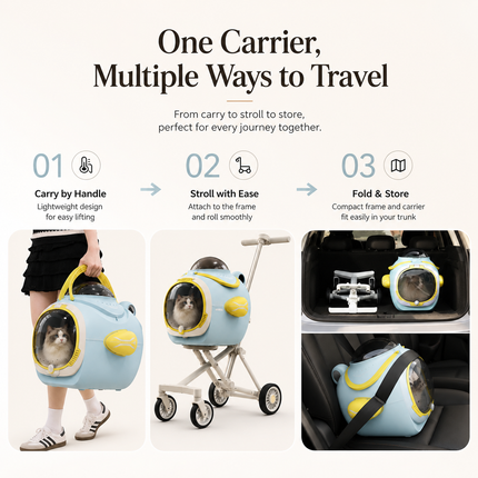 Portable Pet Travel Stroller — Aluminum Frame, Ventilation & Temperature Display Standard Strollers portable-pet-travel-stroller-ventilation-system-temp-display-aluminum-frame-cat-dog-carrier-360-wheels-for-travel-pet-products Pet Supplies > Pet Travel & Outdoors > Pet Strollers & Carriages