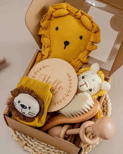 Baby Milestone Bath Toy Set with Swaddle Wrap, Rattle, and Bibs for Newborn