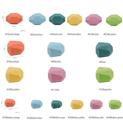 Colorful Wooden Building Blocks Kit for Creative Learning and Logical Development