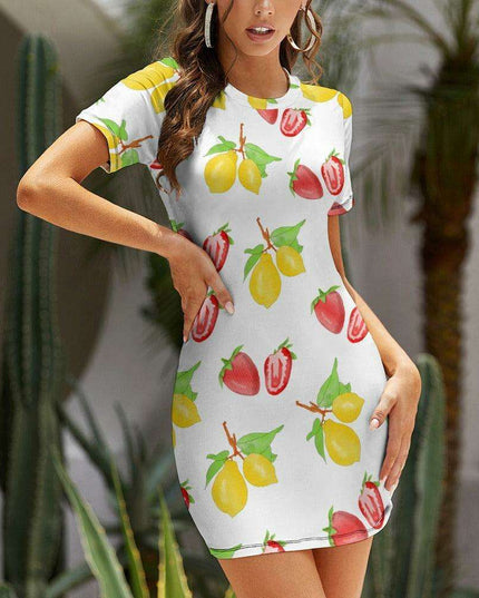 Ivory Short Sleeve Bodycon Dress for Timeless Style