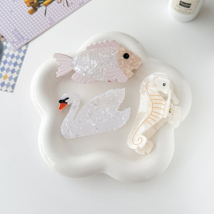 Peekaboo Studio Temperament Swan Goldfish Seahorse Grip - Durable & St