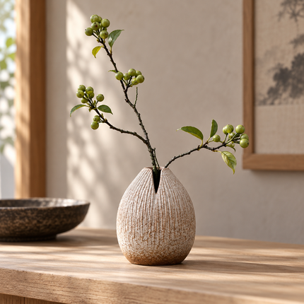 Handmade Ceramic Vintage Tabletop Ornament Vase 8.4x10cm