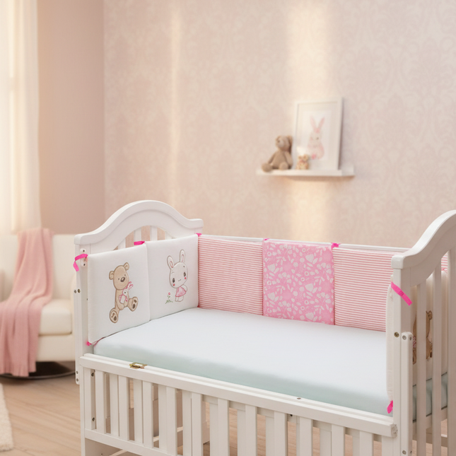 Peekaboo Studio Children's Bed Fence with Adjustable Height & Safety D