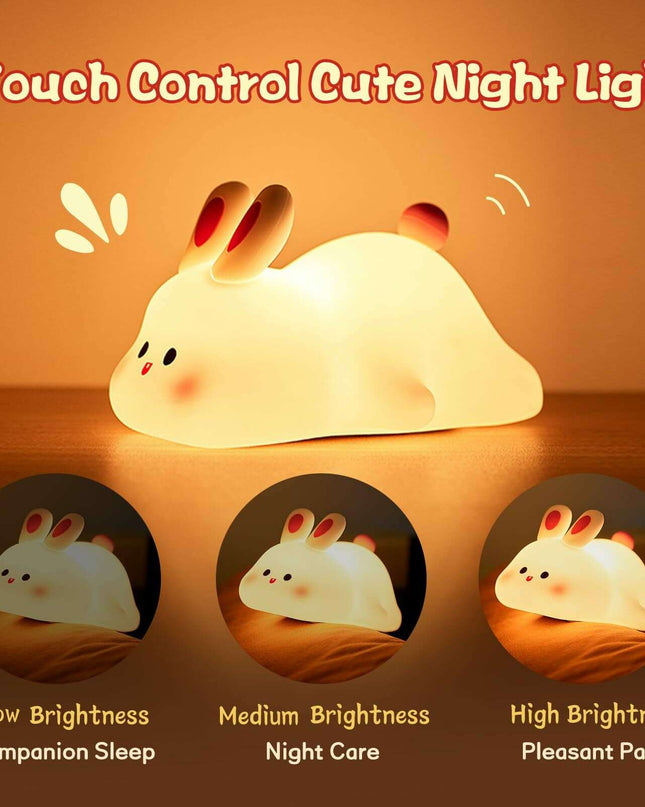 Bunny Glow: Touch LED Night Light for Kids