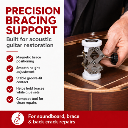 Acoustic Guitar Soundboard Repair Jack — Magnetic Bracing Support Tool Guitar Accessories large-guitar-soundboard-back-crack-repair-support-jack-magnetic-bracing-repair-tool-for-acoustic-wood-guitar-restoration Musical Instruments > Instrument Accessories > String Instrument Accessories > Guitar Accessories > Guitar Repair & Maintenance Tools