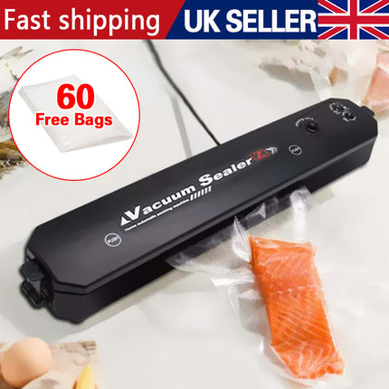 Vacuum Food Sealer Automatic With 60 Bags UK Dry And Wet Food Sealing Machine