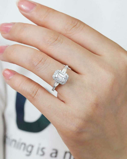 Sophisticated 1 Carat Lab-Grown Diamond Sterling Silver Ring