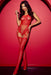 Sultry Scarlet Lace Criss-Cross Body Stocking
