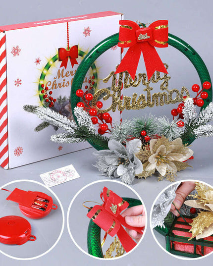 Christmas 30CM Luminous Garland Door Hanging Christmas Decorations
