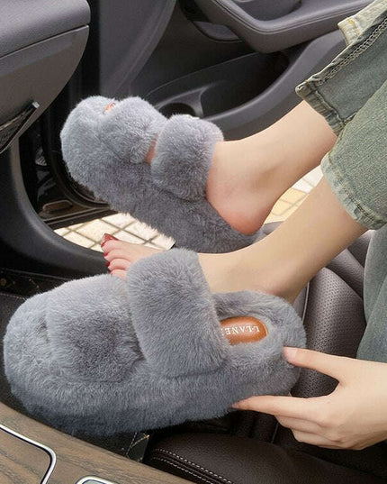 Leisure Fleece-lined Platform Slippers
