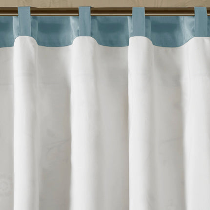 Room and Decor Embroidered Blue Window Valance, 50x18", Polyester Fabr