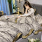 Peekaboo Studio Silk Cotton Fitted Sheet & Quilt Cover Set - Soft & Br