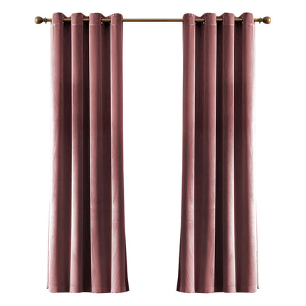 Vintage Velvet Blackout Curtain | Heat-Insulating, Perforated Eyelet, 8 Colours