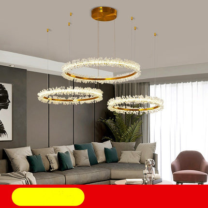 Living Room Crystal Chandelier Modern Style Electroplated Gold Creativ