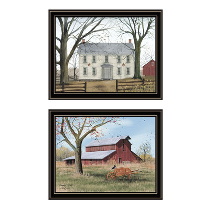 Billy Jacobs 2-Piece Black Framed Wall Art Set - Early American Design