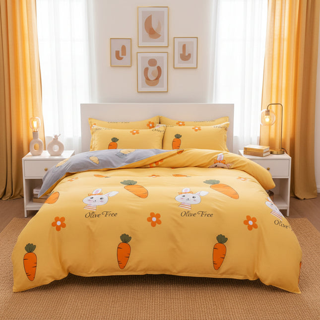 Peekaboo Studio Four-Piece Quilt Cover Set, Soft & Durable for Dorms