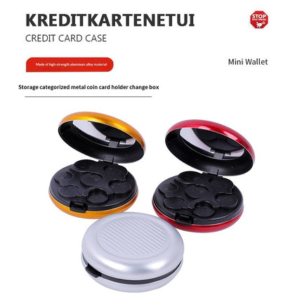 Peekaboo Studio Portable Euro Coin Storage Box with Built-in Mirror