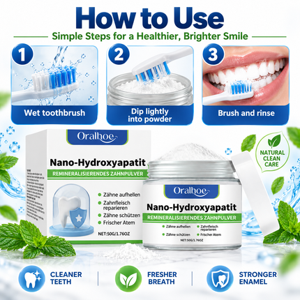 Winter Whitening Tooth Powder – 10% Hydroxyapatite, Enamel Repair & Cool Mint